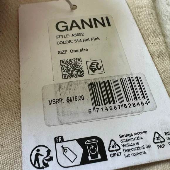 NWT GANNI Bou Bag Mini Gradient in Hot Pink Leather Crossbody - Picture 10 of 16